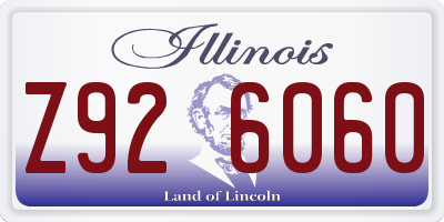 IL license plate Z926060