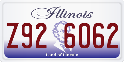 IL license plate Z926062