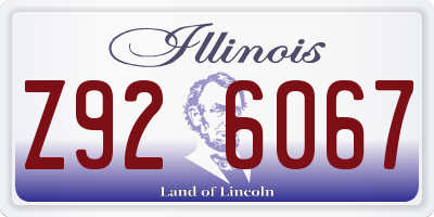 IL license plate Z926067