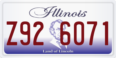 IL license plate Z926071