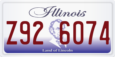IL license plate Z926074