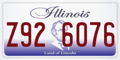 IL license plate Z926076