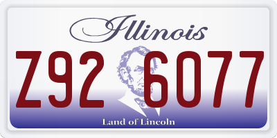 IL license plate Z926077