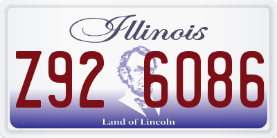 IL license plate Z926086