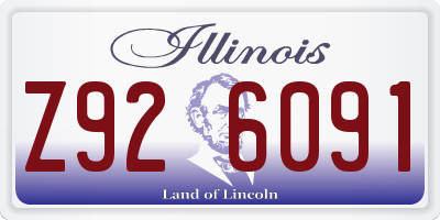 IL license plate Z926091