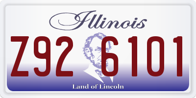 IL license plate Z926101