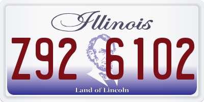 IL license plate Z926102