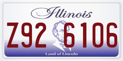IL license plate Z926106