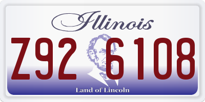 IL license plate Z926108