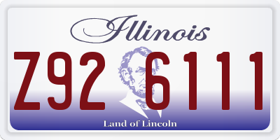 IL license plate Z926111