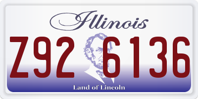 IL license plate Z926136