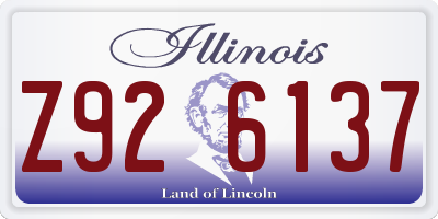 IL license plate Z926137