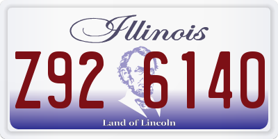 IL license plate Z926140
