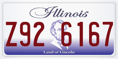 IL license plate Z926167