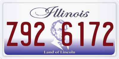 IL license plate Z926172