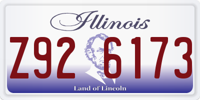 IL license plate Z926173
