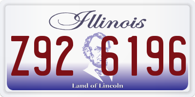 IL license plate Z926196
