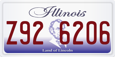 IL license plate Z926206