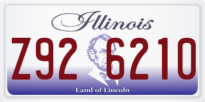 IL license plate Z926210
