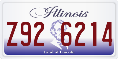 IL license plate Z926214