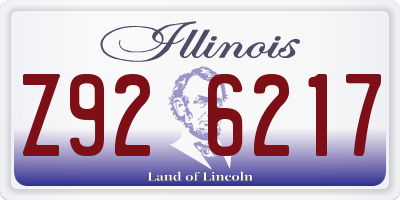 IL license plate Z926217