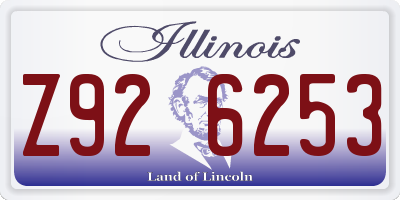 IL license plate Z926253