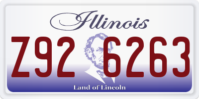 IL license plate Z926263