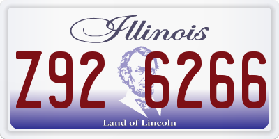 IL license plate Z926266