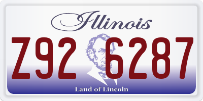 IL license plate Z926287