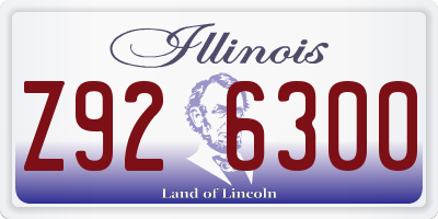 IL license plate Z926300