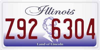 IL license plate Z926304