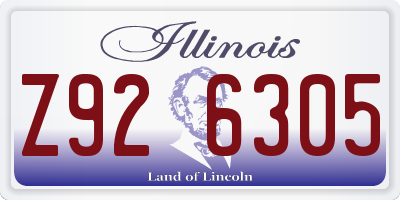 IL license plate Z926305