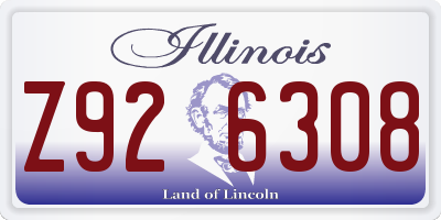 IL license plate Z926308
