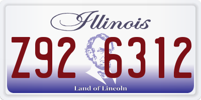 IL license plate Z926312