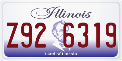 IL license plate Z926319
