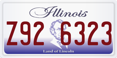 IL license plate Z926323