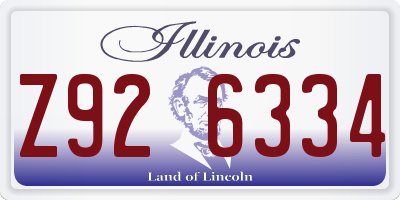 IL license plate Z926334