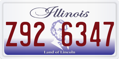IL license plate Z926347