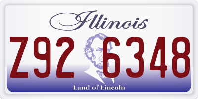 IL license plate Z926348