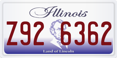 IL license plate Z926362