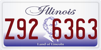 IL license plate Z926363