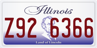 IL license plate Z926366