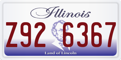 IL license plate Z926367