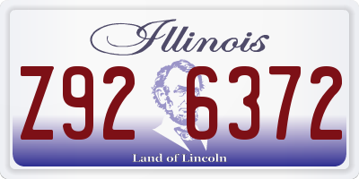 IL license plate Z926372