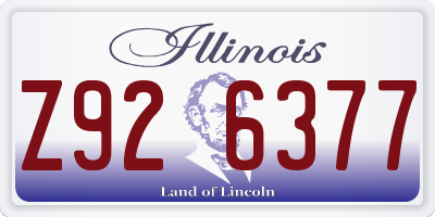 IL license plate Z926377
