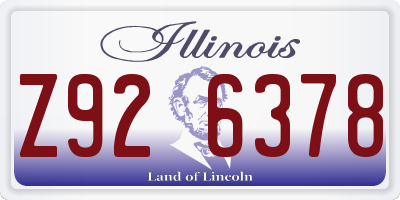 IL license plate Z926378