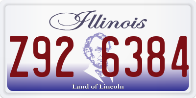 IL license plate Z926384