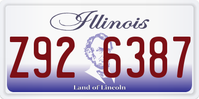 IL license plate Z926387