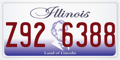 IL license plate Z926388