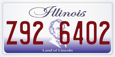 IL license plate Z926402